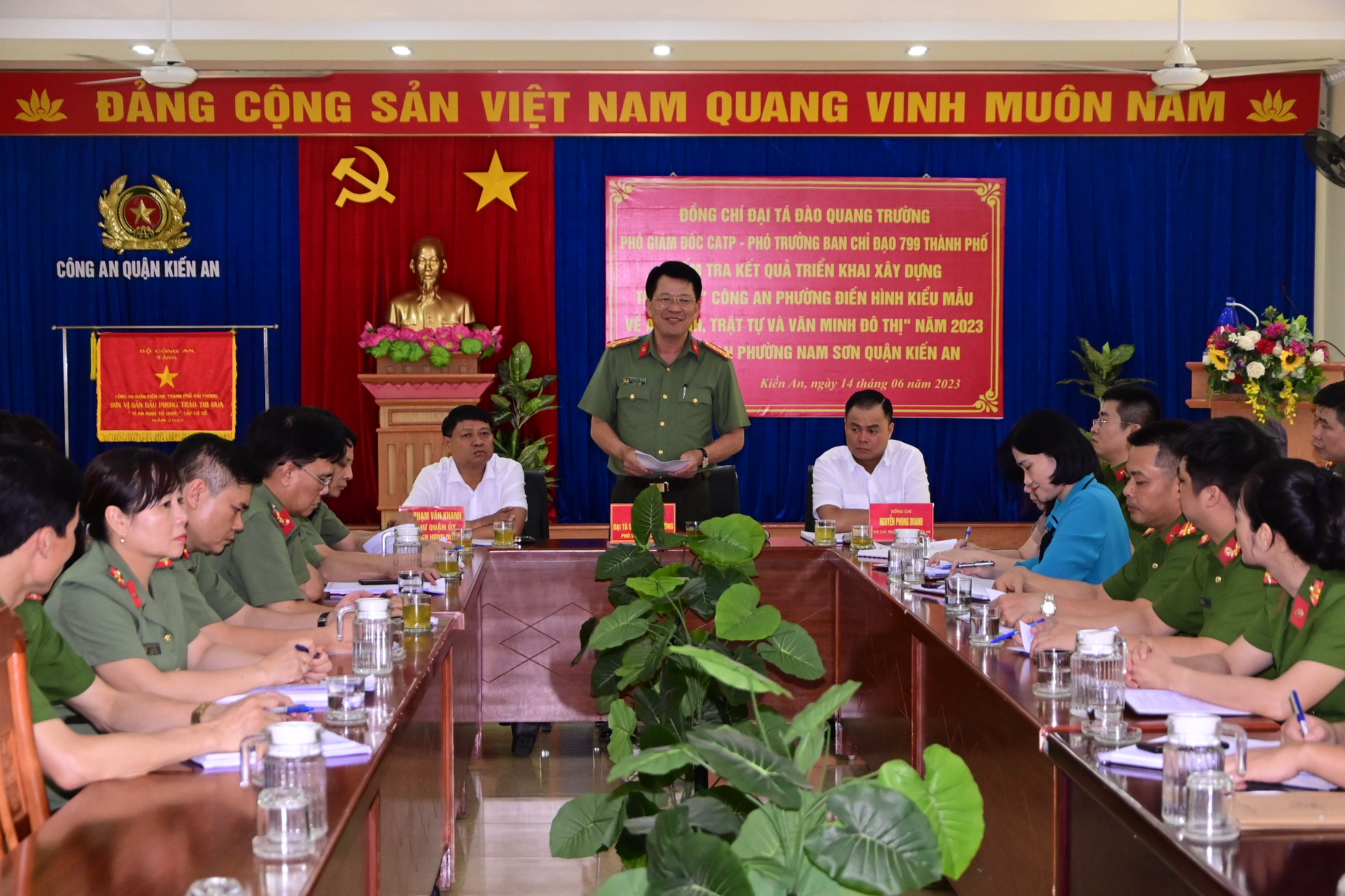 Công an quận Kiến An: Phấn đấu đến cuối năm 2023 xây dựng thành công mô hình CAP Nam Sơn điển hình, kiểu mẫu về ANTT, VMĐT